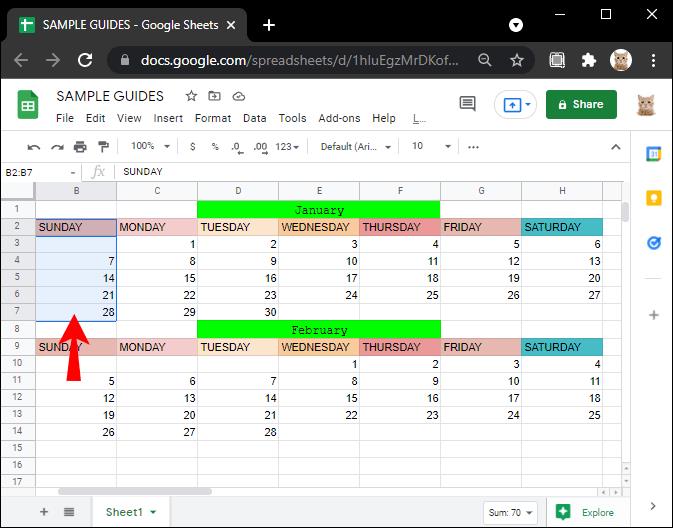 Comment définir la zone d'impression dans Google Sheets