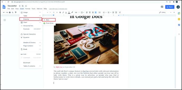 Comment créer un dépliant dans Google Docs