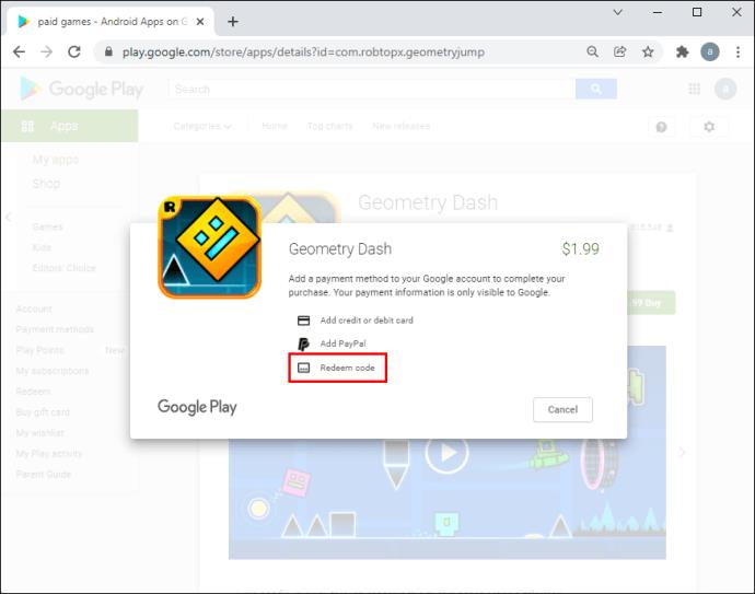 Comment utiliser un code dans Google Play