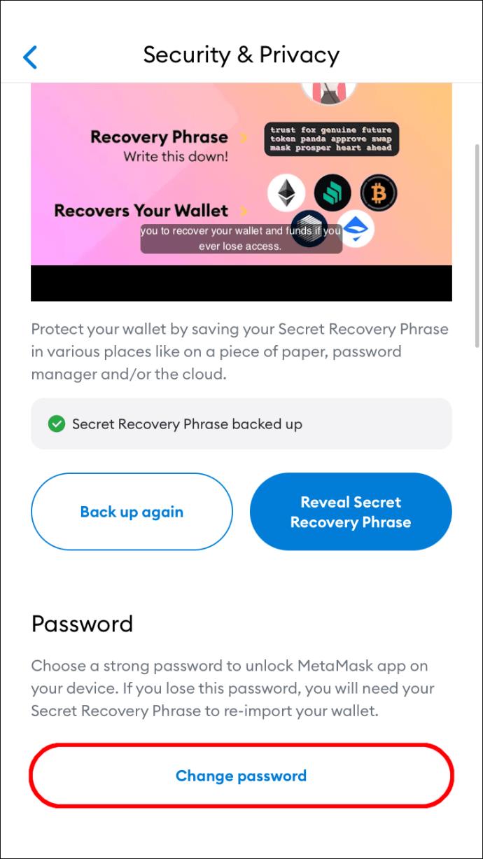 메타마스크 암호를 변경하는 방법