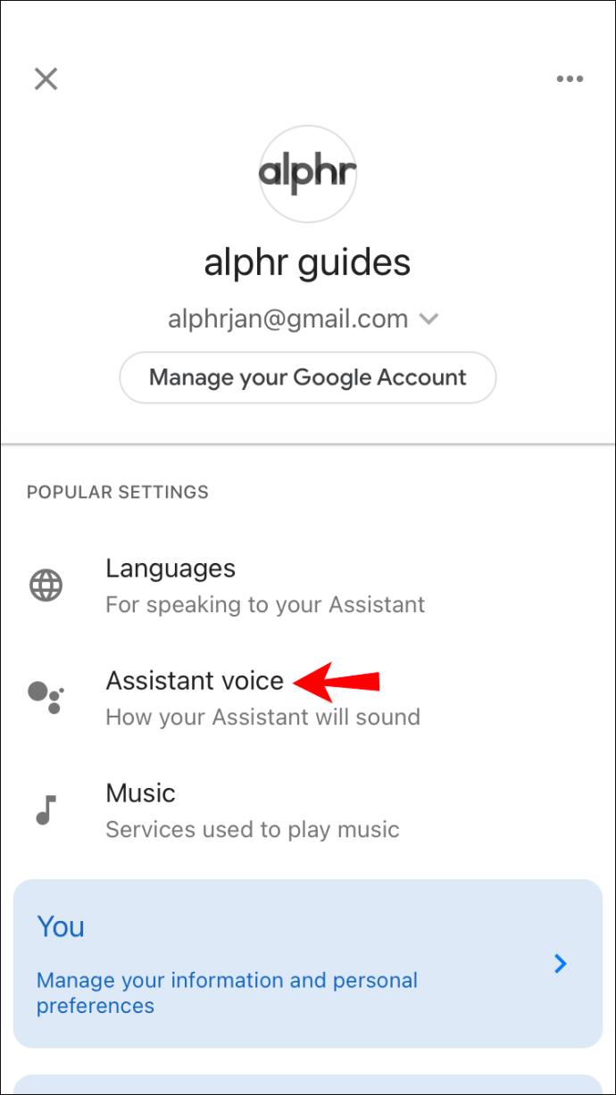 Comment changer la voix sur un appareil Google Home