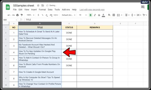 Comment ajouter et supprimer des lignes et des colonnes dans Google Sheets