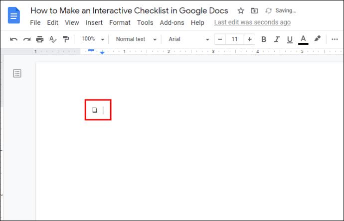 Cómo crear una lista de verificación en Google Docs