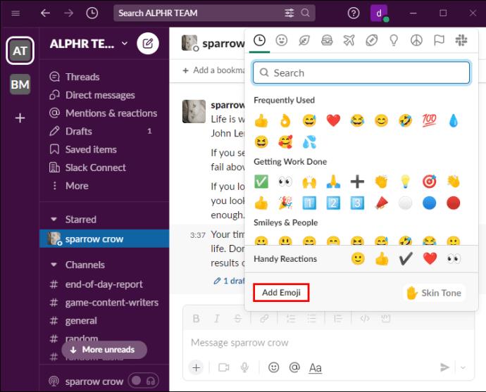 Comment répondre à un message spécifique dans Slack