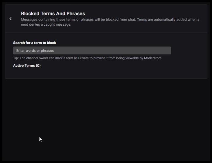 Как внести в черный список и запретить слова в чате Twitch