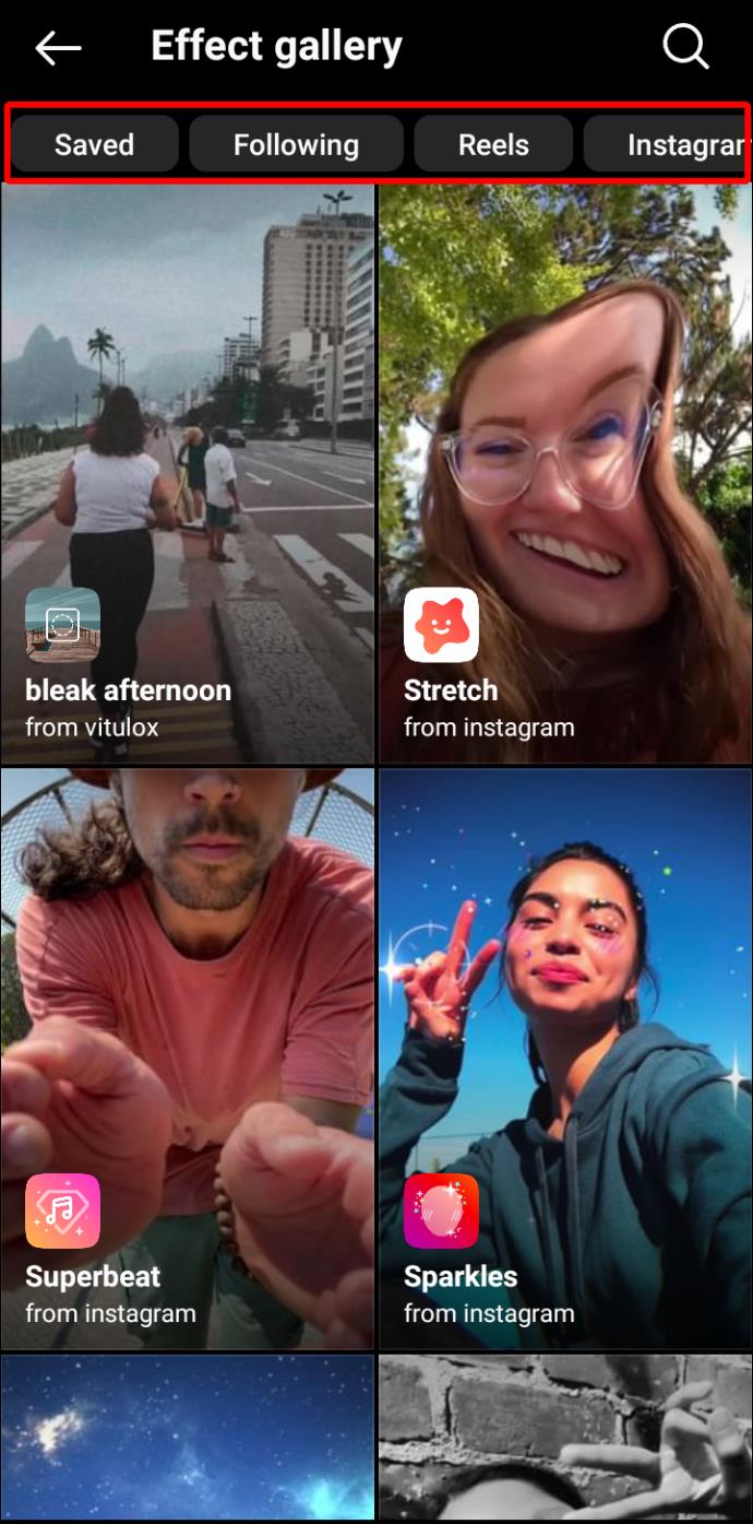 Comment trouver et rechercher des filtres sur Instagram
