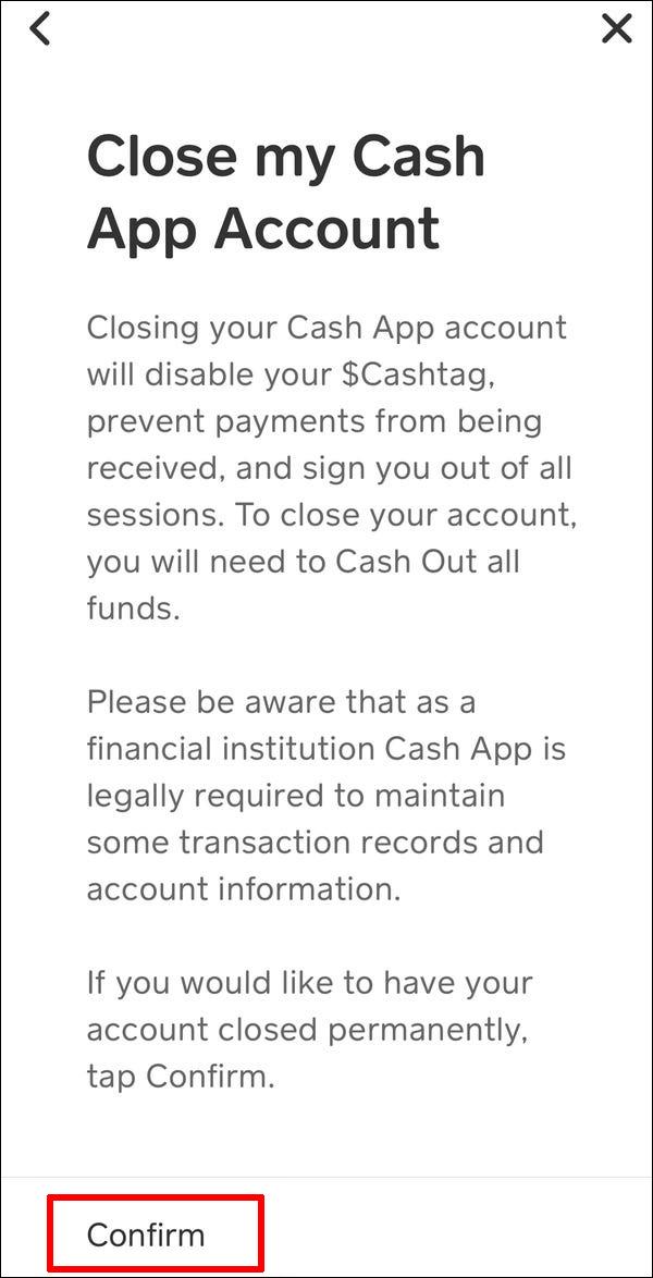 Comment supprimer un compte Cash App