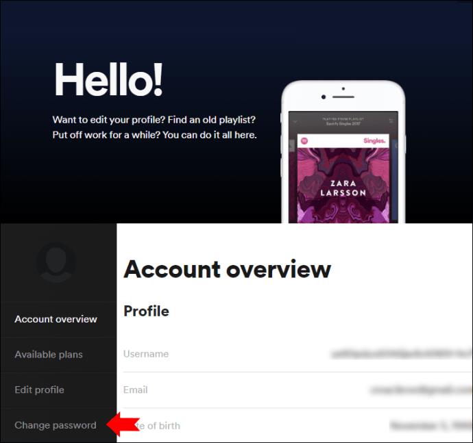 Comment changer le mot de passe d'un compte Spotify