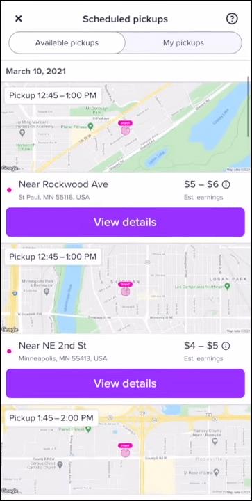 Como visualizar corridas agendadas no Lyft