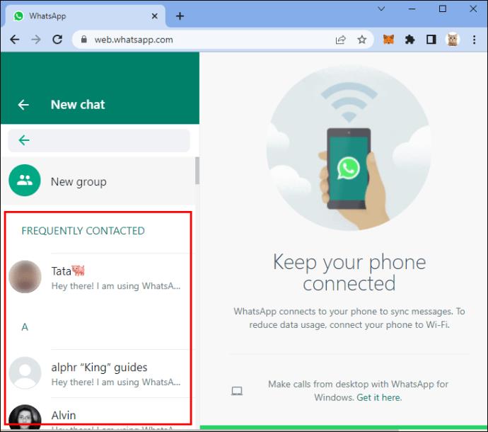 Comment trouver des contacts sur WhatsApp