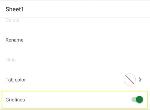 Comment supprimer les lignes de la grille dans Google Sheets