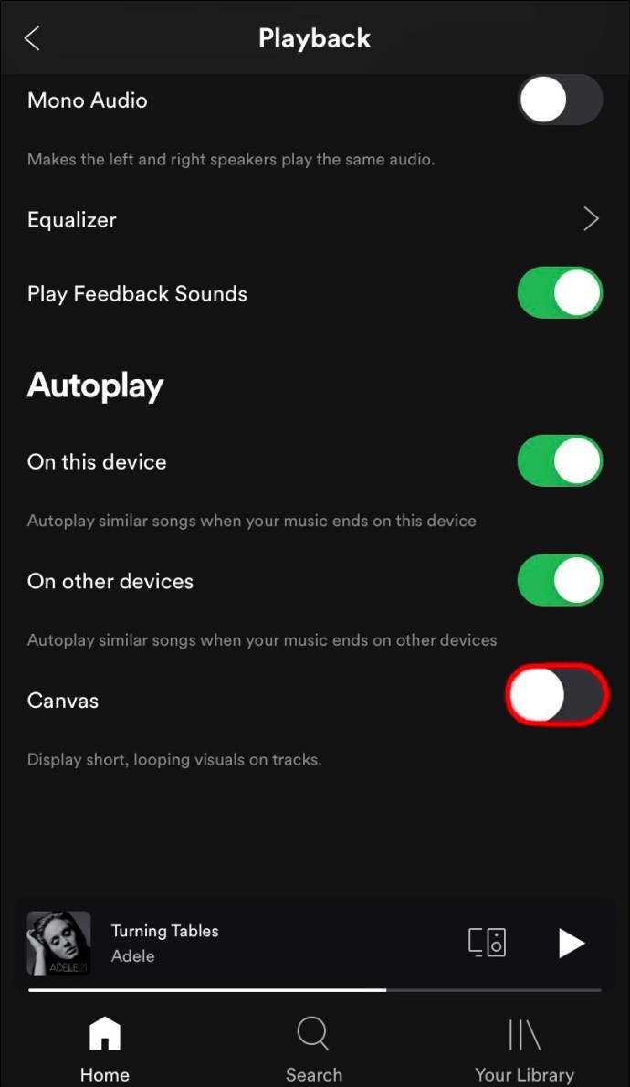 How To Turn On Or Off Canvas In Spotify