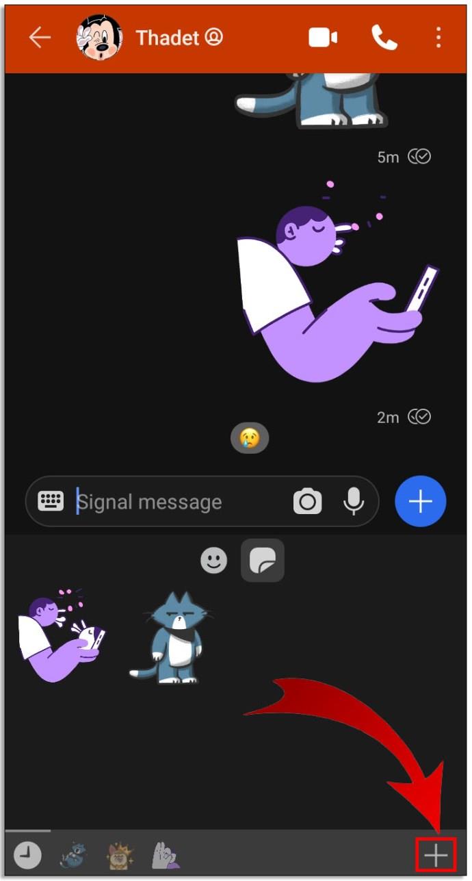 How To Add Stickers To Signal