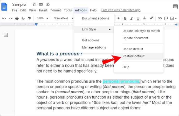 How To Change The Color Of Links In A Google Doc