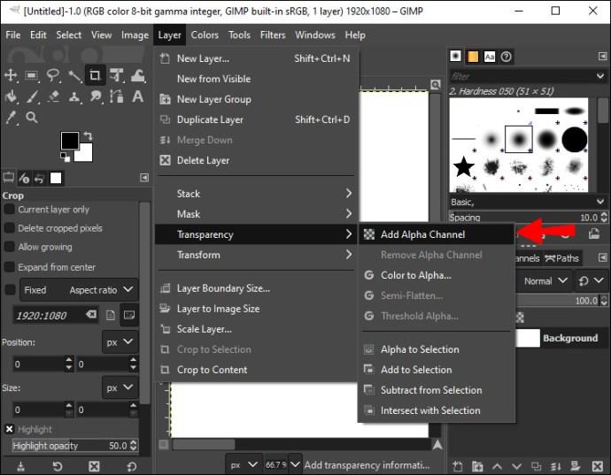 Comment découper une sélection dans Gimp