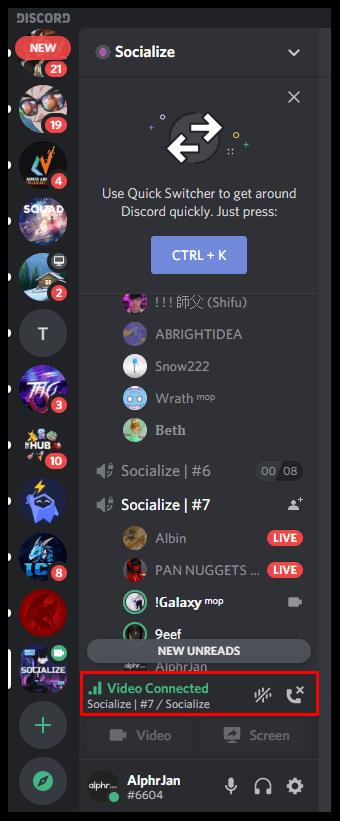 Как покинуть сервер Discord