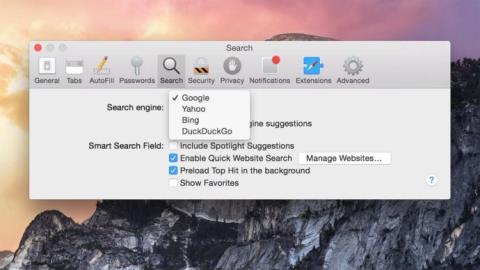 วิธีเปลี่ยนเครื่องมือค้นหาเริ่มต้นใน Safari สำหรับ Mac OS X
