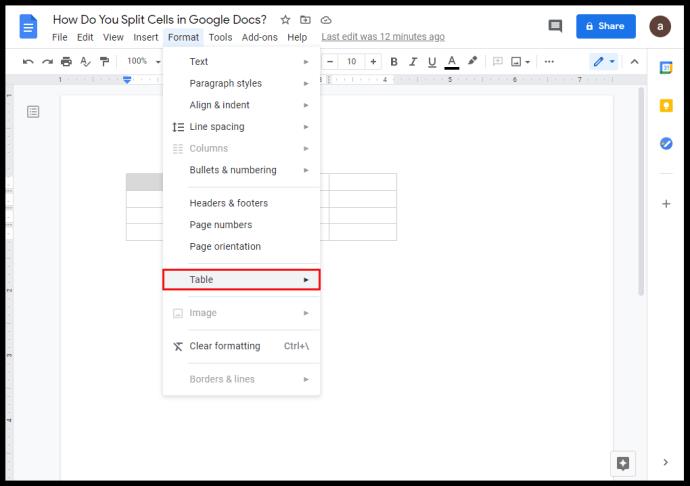 Comment faire deux colonnes dans Google Docs