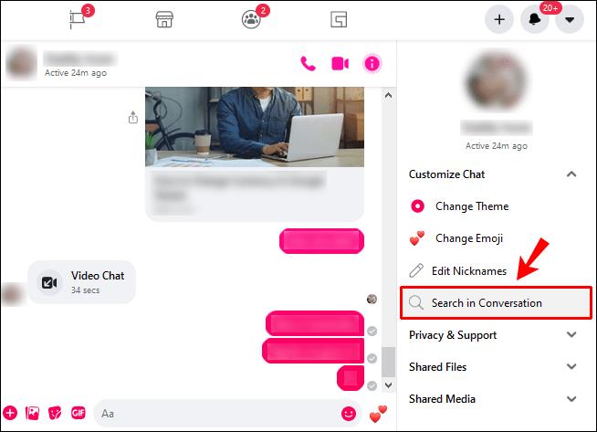 Comment rechercher dans les messages de Facebook Messenger