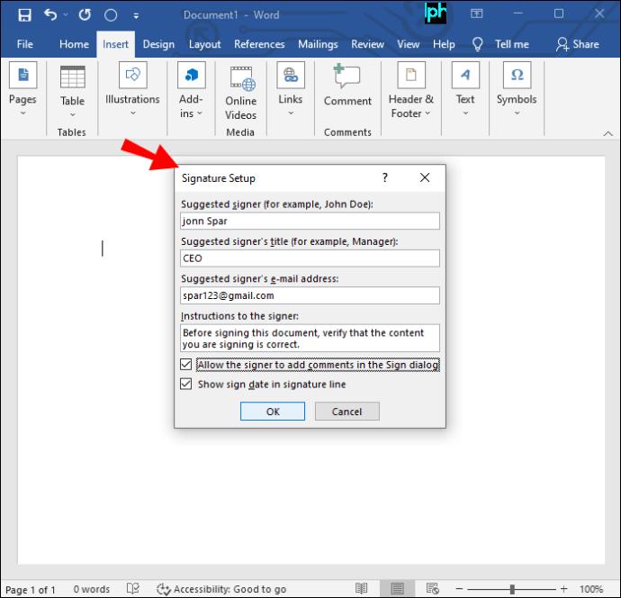 How To Insert A Signature Line In Microsoft Word