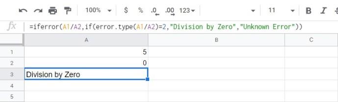 Comment se débarrasser de #Div/0 dans Google Sheets