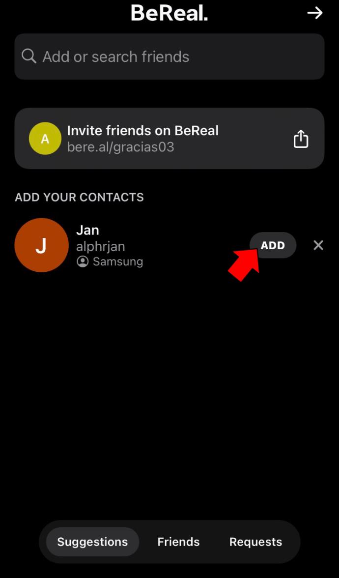 Como adicionar amigos no BeReal