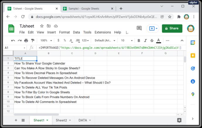 How To Link Data From A Different Tab In Google Sheets