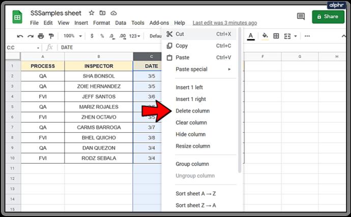 Comment ajouter et supprimer des lignes et des colonnes dans Google Sheets