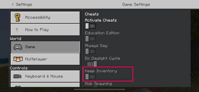 How To Keep Inventory When You Die In Minecraft