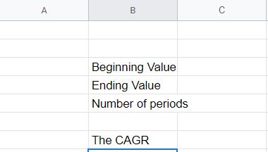 Comment ajouter la formule CAGR aux feuilles de calcul Google Sheets