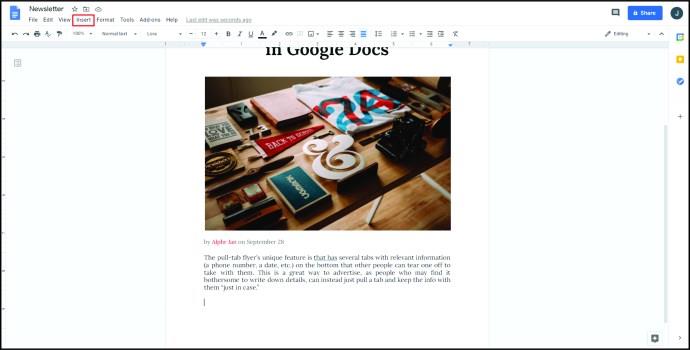 Comment créer un dépliant dans Google Docs