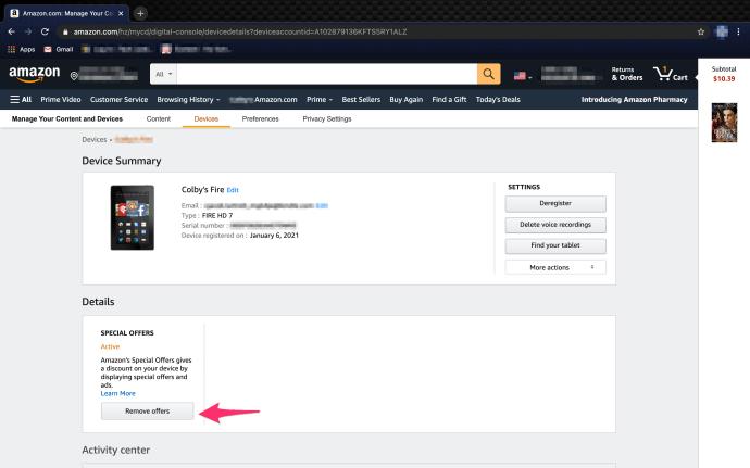 Comment se débarrasser des publicités sur la tablette Amazon Fire