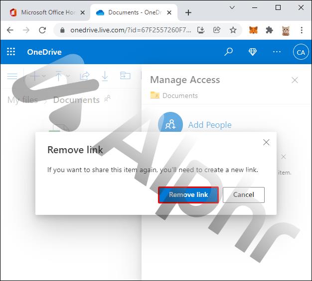 Como parar de compartilhar arquivos ou pastas no OneDrive