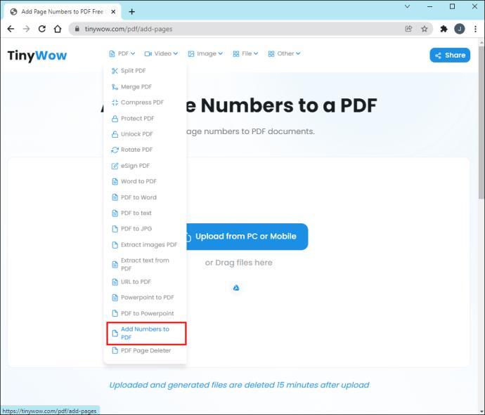 How To Add Page Numbers To A PDF