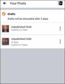 How To Find Facebook Drafts