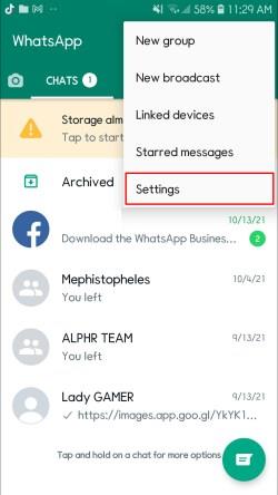 How To Disable Calling In WhatsApp
