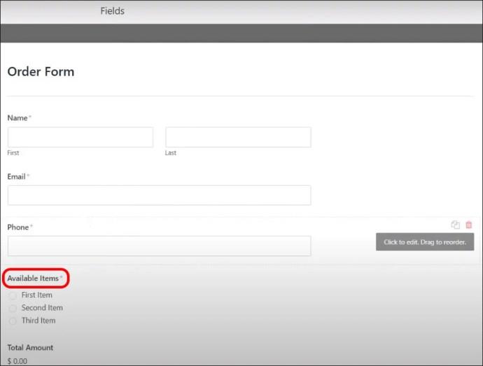 How To Create An Online Order Form