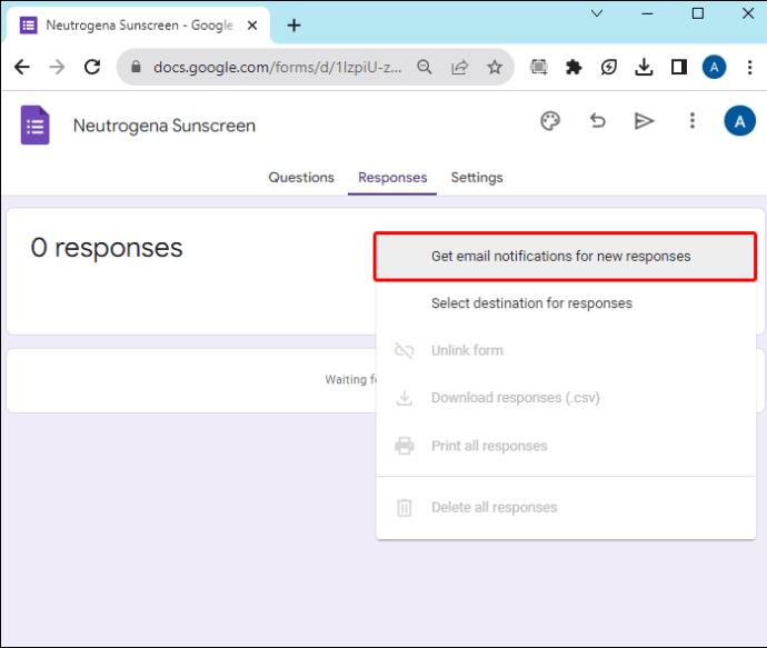 Google Forms: How To Get Email Notifications