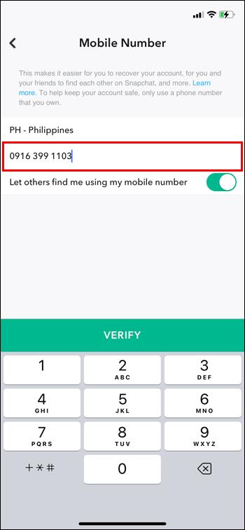 Snapchat: How To Change Numbers
