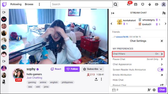 How To Turn Off The Chat Filter In Twitch