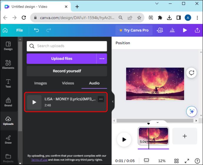 Canva: How To Add Music To Video