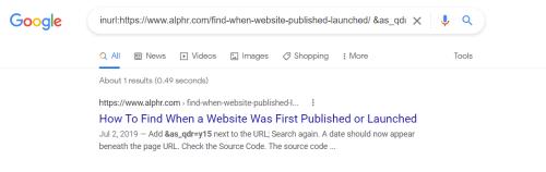 How To Find When A Website Was First Published Or Launched