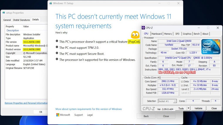 Microsoft veut que les utilisateurs comprennent pourquoi les anciens processeurs ne peuvent pas exécuter Windows 11