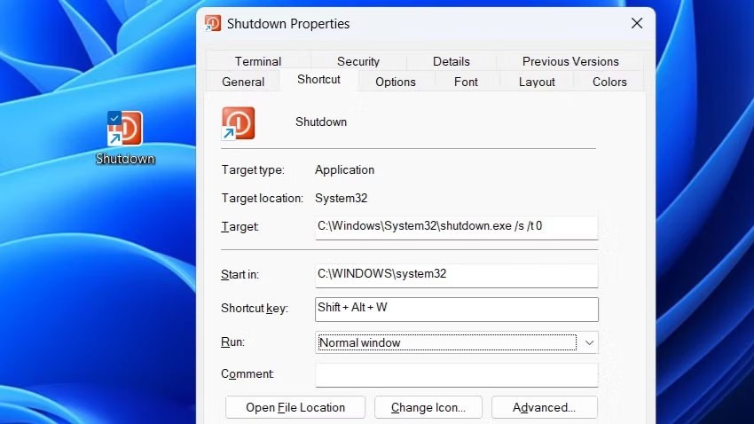 如何在 Windows 11 中新增關機桌面捷徑