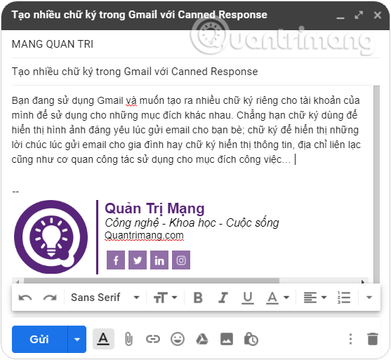 كيفية إنشاء توقيعات متعددة في Gmail