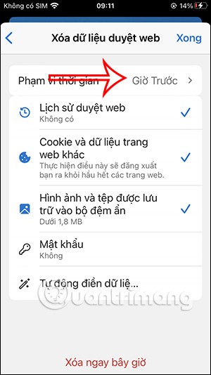 Instructions for clearing Microsoft Edge browser cache