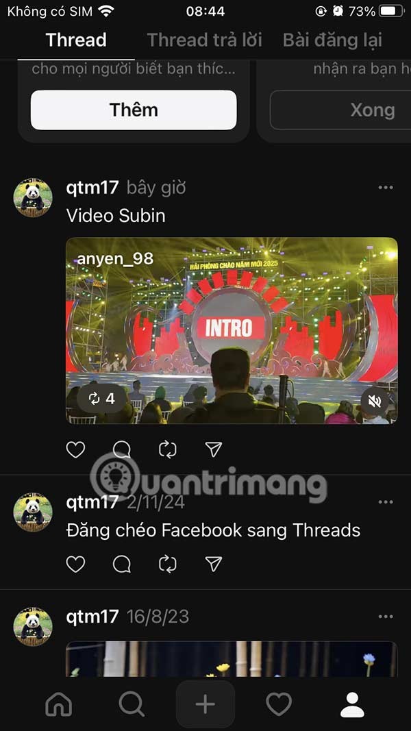 Как публиковать фотографии и видео из других аккаунтов в Threads