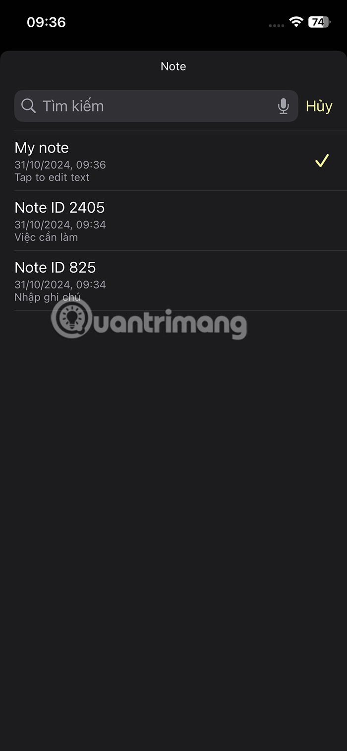 Instructies voor het schrijven van notities op het startscherm van de iPhone