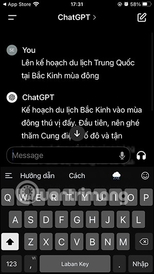 How to change questions on ChatGPT