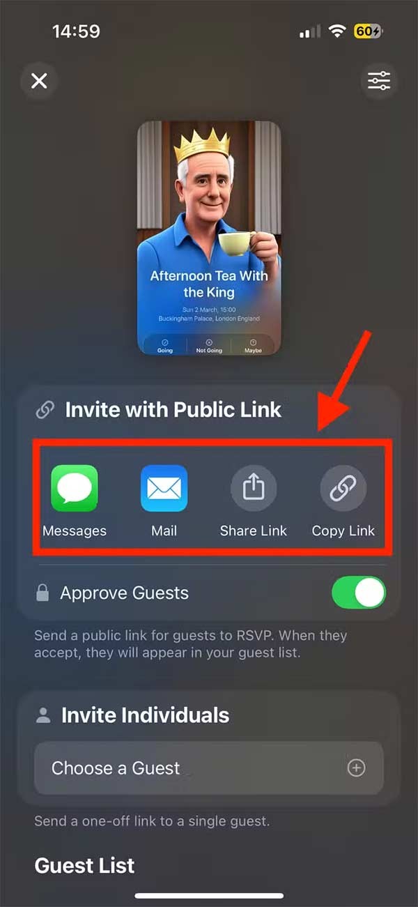 如何使用 Apple Invites 建立活動